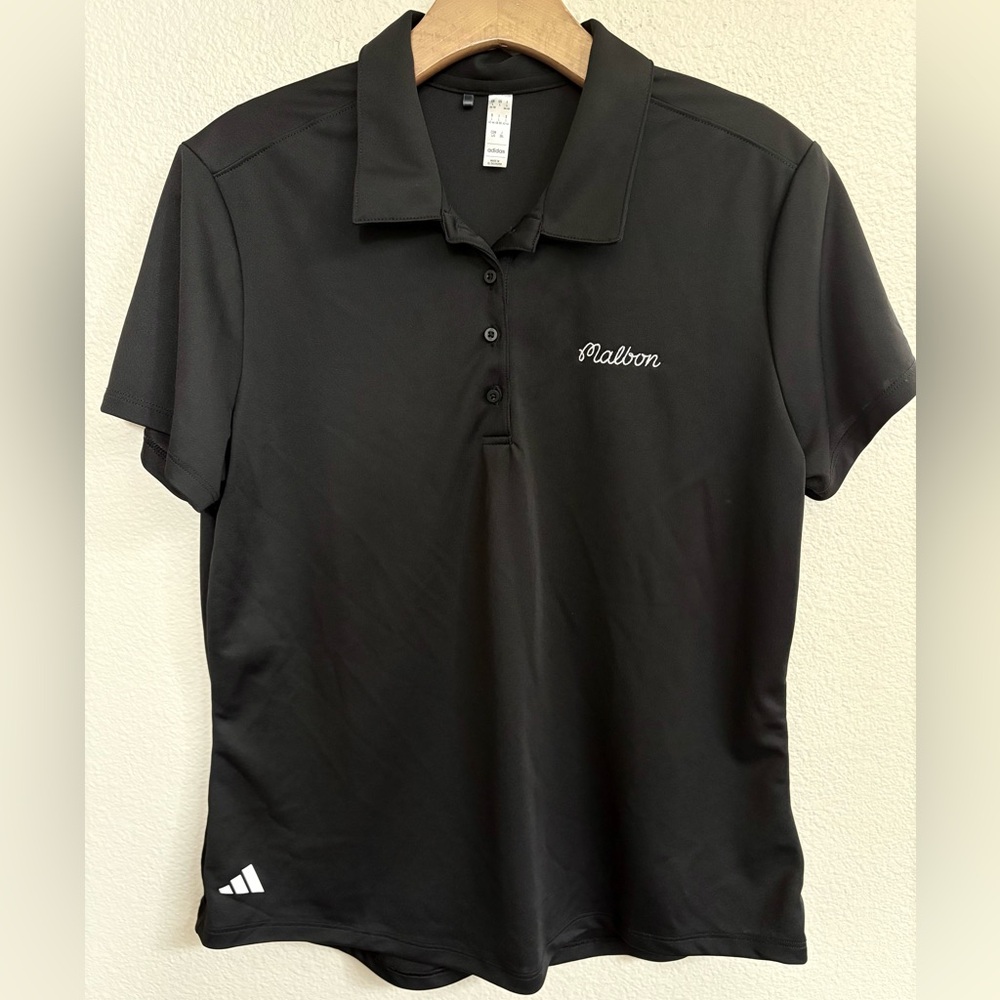 Malbon x Adidas Women's Performance Short Sleeve Polo Black